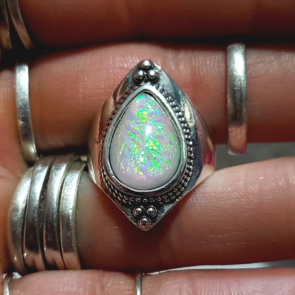 Faux Moonstone Ring